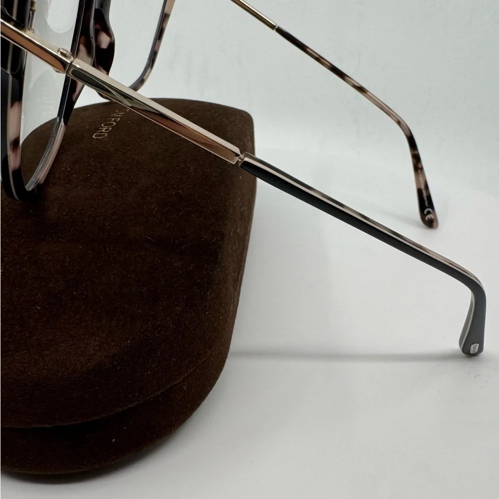 Tom Ford Black Square Cat eye Frame, Blue Blockers Computer Lenses New in Box!